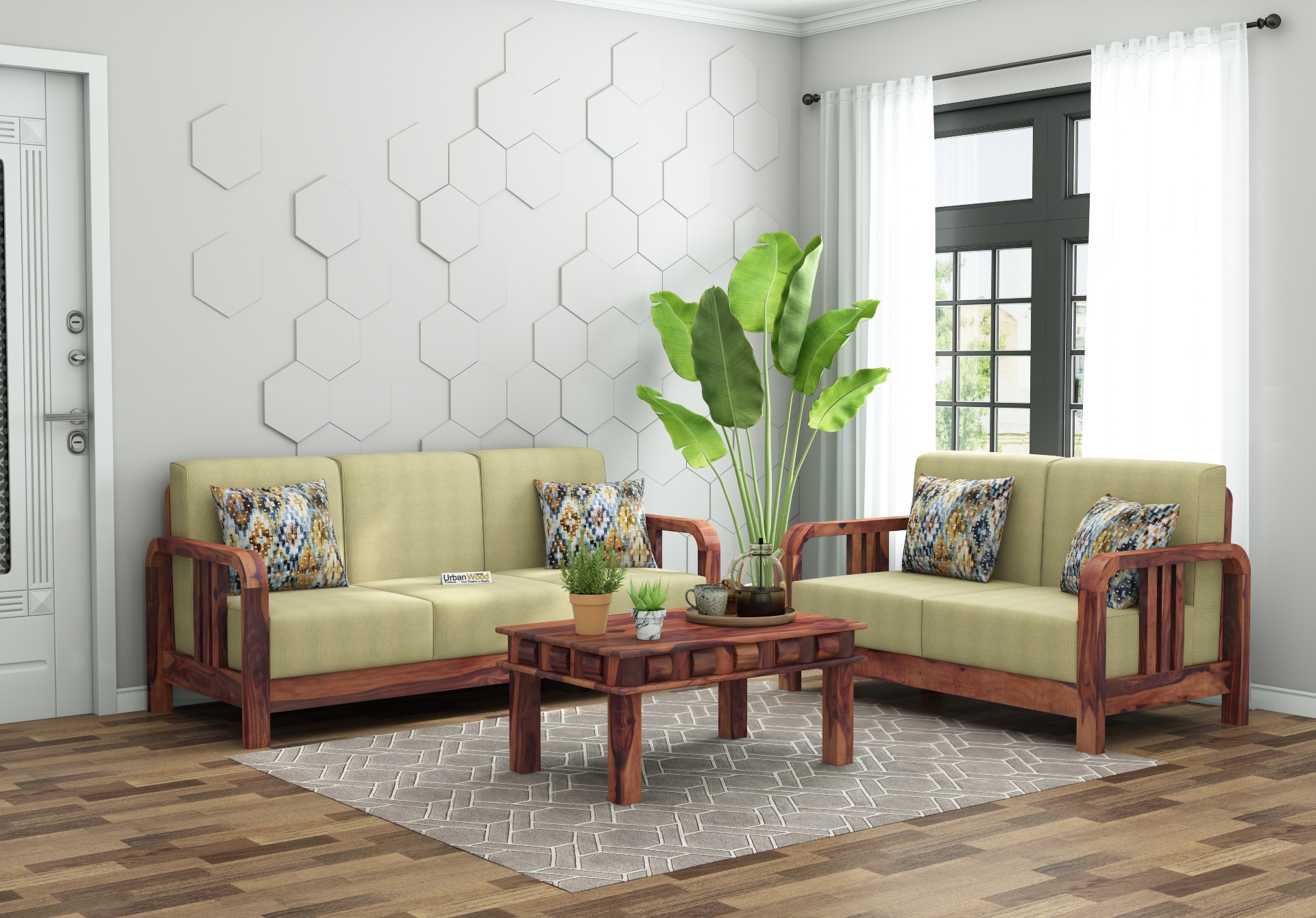 Wooden Sofa Set